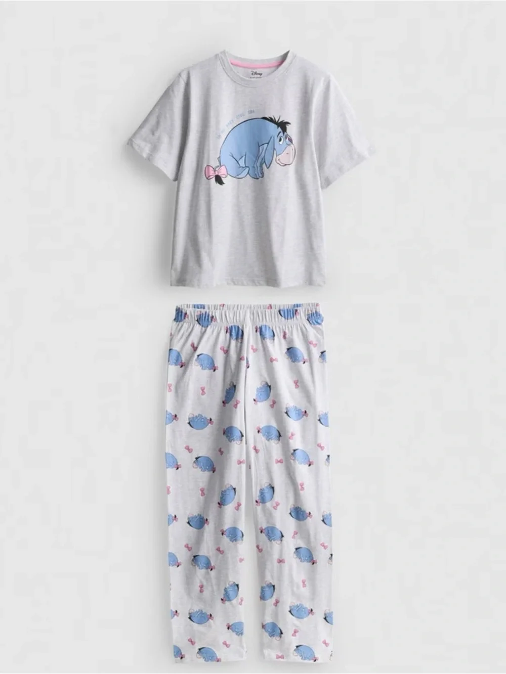 Disney Eeyore NWT Gray & Blue Womens Pajama Set